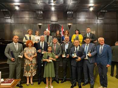 Rector Gajanin and Dean Malinović Winners of the ,,C...