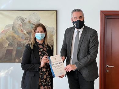 Nagrađeni istraživači na prijemu kod ministra