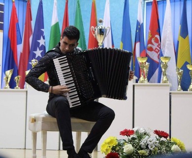 Accordion Student Winner of an International Competi...