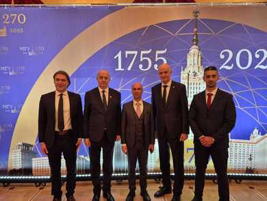 Rector Gajanin at the 270th anniversary of the Lomon...