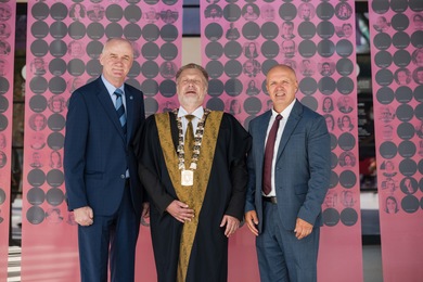 Rector and Vice-Rector at the jubilee of the Univers...